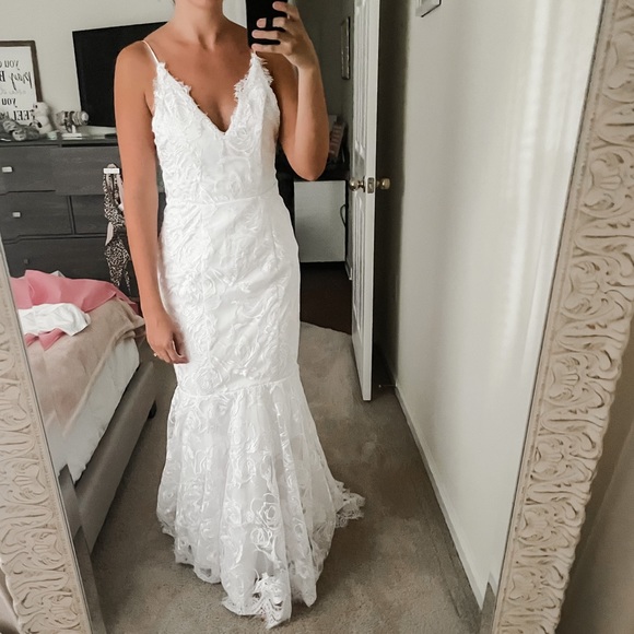 Size 4 Custom Mermaid Style Wedding Dress - Picture 7 of 14